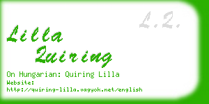 lilla quiring business card